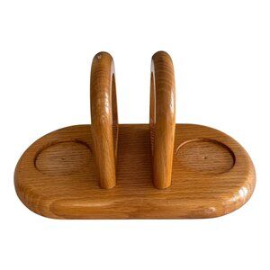 Himark Solid Oak Napkin Holder with Coaster Slots – Vintage Kitchen & Dining